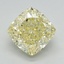 1.35 Ct. Fancy Light Yellow Cushion Lab Grown Diamond