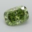 1.04 Ct. Fancy Vivid Green Cushion Lab Grown Diamond