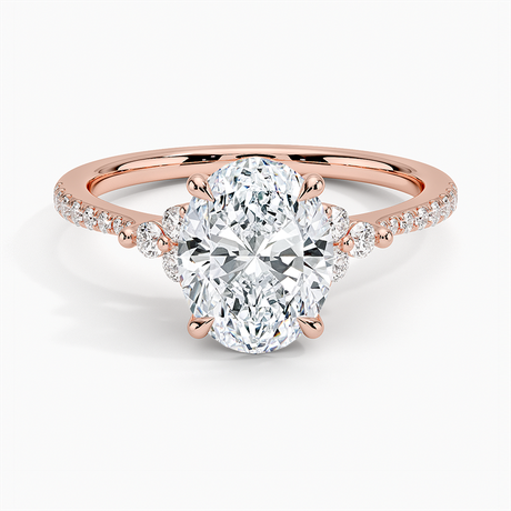 14K Rose Gold Melody Pavé Diamond Ring