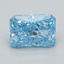 0.72 Ct. Fancy Vivid  Blue Radiant Lab Grown Diamond
