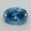 3.1 Ct. Fancy Vivid Malibu Blue Oval Lab Grown Diamond