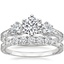 Platinum Three Stone Hudson Diamond Ring (1/3 ct. tw.) with Hudson Five Stone Diamond Ring (1/4 ct. tw.)