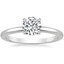 Platinum Elodie 1.8mm Solitaire Ring, smalltop view