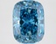 2.72 Ct. Fancy Vivid Blue Cushion Lab Grown Diamond
