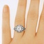 The Margaux Ring, smalltop view on a hand