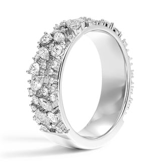 Custom Scattered Mixed Shape Diamond Ring