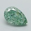 1.11 Ct. Fancy Vivid Green Pear Lab Grown Diamond