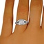 The Bolero Ring, smalltop view on a hand