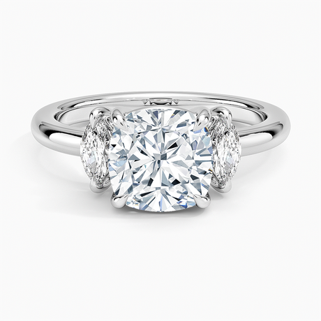 Platinum Sasha Three Stone Marquise Diamond Ring (1/3 ct. tw.)