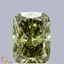 1.01 Ct. Fancy Vivid  Green Cushion Lab Grown Diamond
