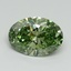 2.03 Ct. Fancy Vivid Green Oval Lab Grown Diamond
