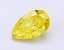 1.12 Ct. Fancy Vivid  Yellow Pear Lab Grown Diamond