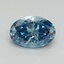 0.72 Ct. Fancy Vivid Blue Oval Lab Grown Diamond
