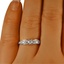 The Fabiola Ring, smalltop view on a hand