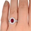 The Chioma Ring, smallzoomed in top view on a hand