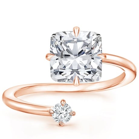 14K Rose Gold Alma Toi et Moi Diamond Ring