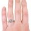 The Bedelia Ring, smallzoomed in top view on a hand