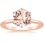 14K Rose Gold Six-Prong Petite Comfort Fit 1.5mm Solitaire Ring, smalltop view