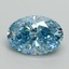 3.10 Ct. Fancy Vivid Blue Oval Lab Grown Diamond