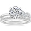 Platinum Asymmetrical Diamond Ring (1/4 ct. tw.) with Luxe Ballad Diamond Ring (1/4 ct. tw.)