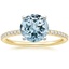 18K Yellow Gold Ballad Half Coverage Diamond Ring (1/8 ct. tw.), smalltop view