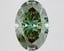7.3 Ct. Fancy Vivid Green Oval Lab Grown Diamond