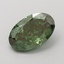 1.10 Ct. Fancy Vivid  Green Oval Lab Grown Diamond