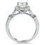 Vintage Halo and Micro-Pave Diamond Ring, smallside view
