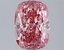 2.40 Ct. Fancy Vivid Pink Cushion Lab Grown Diamond