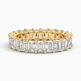 Emerald Eternity Diamond Ring (4 ct. tw.) in 18K Yellow Gold