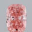 1.20 Ct. Fancy Vivid Pink Cushion Lab Grown Diamond