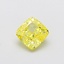 1.08 Ct. Fancy Intense  Yellow Cushion Lab Grown Diamond