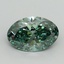 3.09 Ct. Fancy Vivid Green Oval Lab Grown Diamond
