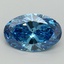 2.20 Ct. Fancy Vivid Blue Oval Lab Grown Diamond