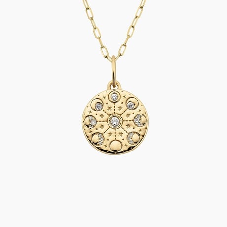 Engravable To the Moon Diamond Medallion