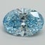 3.09 Ct. Fancy Vivid Blue Oval Lab Grown Diamond