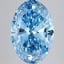 7.03 Ct. Fancy Vivid Blue Oval Lab Grown Diamond