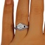 The Jola Ring, smallzoomed in top view on a hand