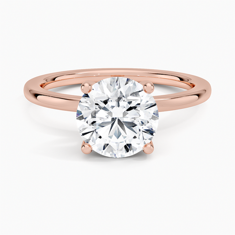 14K Rose Gold Sydney Perfect Fit Hidden Halo Diamond Ring