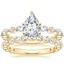 18K Yellow Gold Luxe Versailles Diamond Ring (1/2 ct. tw.) with Luxe Marseille Diamond Ring (1/2 ct. tw.)