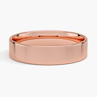 Mojave Slim Profile 5mm Wedding Ring in 14K Rose Gold