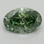 2.04 Ct. Fancy Vivid Pacific Green Oval Lab Grown Diamond