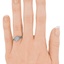 The Waltraud Ring, smallzoomed in top view on a hand