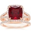 14K Rose Gold Fortuna Diamond Ring (1/2 ct. tw.) with Luxe Ballad Diamond Ring (1/4 ct. tw.)