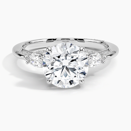 Platinum Simply Tacori Three Stone Marquise Diamond Ring