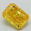3.06 Ct. Fancy Vivid Yellow Radiant Lab Grown Diamond