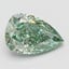 2.00 Ct. Fancy Vivid Green Pear Lab Grown Diamond