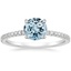 18K White Gold Viviana Three-Quarter Coverage Diamond Ring, smalltop view