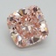 4.09 Ct. Fancy Vivid Pink Cushion Lab Grown Diamond