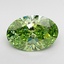 2.02 Ct. Fancy Vivid Green Oval Lab Grown Diamond